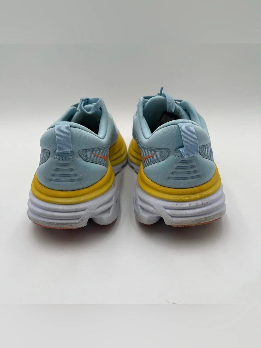 Hoka Women's Light Blue with Yellow & Orange Accent Running Shoes
